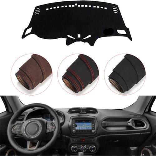 Console Dashboard Suede Mat Protector Sunshield Cover Fit For Jeep Renegade 2015-2018