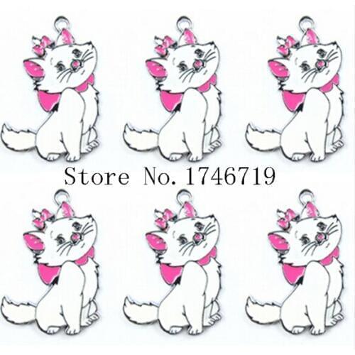 Hot Sale 10 pcs Cartoon Marie Cat Metal Charms DIY Jewelry Making Pendants Accessories D-59