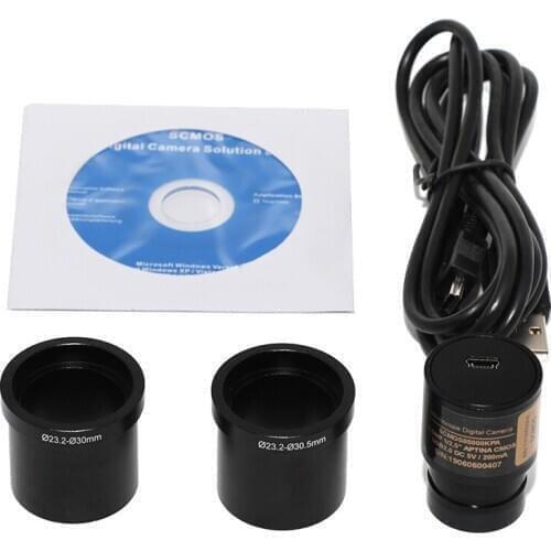 2.0M SCMOS KPB 30fps Digital Eyepiece Microscope Camera with 23.2mm to 30mm 30.5mm Adapter