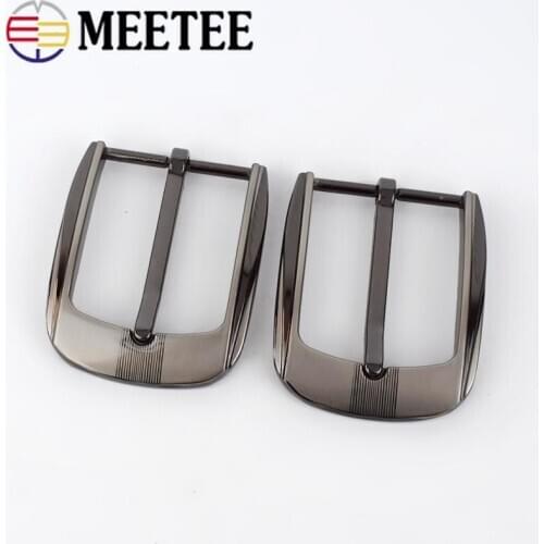 Meetee 2/5pcs Fashion Men Belt Buckles Metal Pin Buckle for 32-33mm Belts Head DIY Leather Craft Hardware Jeans Accessory YK170