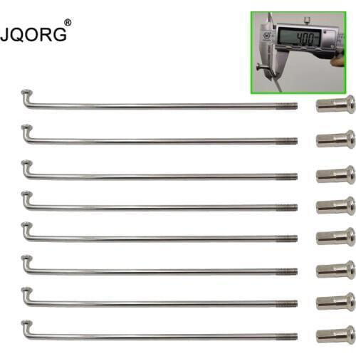JQORG Motorcycle Spokes 20 Pcs A Lot Diameter 4.0 mm Length 30 mm - 310 mm Range Customized Motocross Wheel Spokes With Nipples