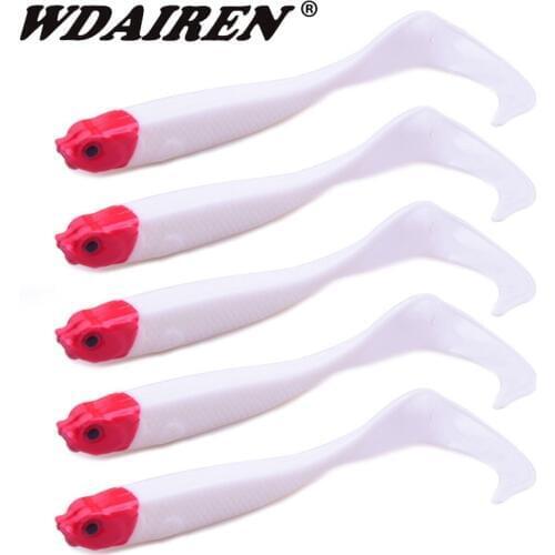 5pcs/lot Worms jig soft bait 120mm 6g Wobbler Fishing Lures Long Tail Swimbaits Artificial Rubber baits Pesca Fishing Tackle