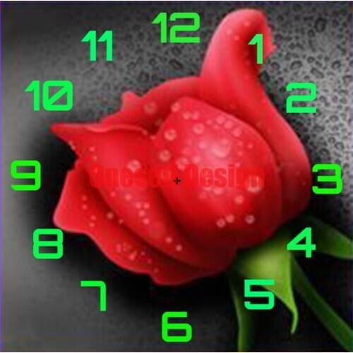 5d diamond painting clock flower diamond embroidery clock beach rhinestone pictures decoration home diamond art kit diy frame