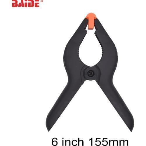 6" inch 155mm Fastening Clamp Plastic Clip Fixture Glued LCD Screen Repair Tools Non-slip Adjustable Ends 200pcs/lot