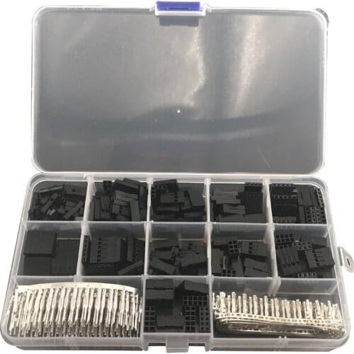 620pcs Dupont Connector 2.54mm, Dupont Cable Jumper Wire Pin Header Housing Kit, Male Crimp Pins+Female Pin Terminal Connector
