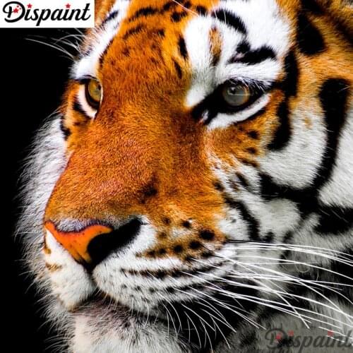 Dispaint Full Square/Round Drill 5D DIY Diamond Painting "Animal tiger scenery" 3D Embroidery Cross Stitch 5D Home Decor A10145
