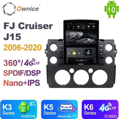 Ownice Android 10.0 Car Radio for Toyota FJ Cruiser J15 2006 - 2020 GPS 2 Din Auto Audio System Stereo Player 4G LTE Tesla Style