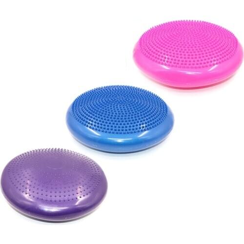 Yoga Balance Disc Inflatable Stability Wobble Cushion Gym Fitness Yoga Massage Ball Cushion Mat with Free Hand Pump