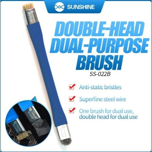 Jyrkior Dual Head Rust Removal Cleaner Cleaning Brush for Mobile Phone Computer Motherboard PCB Circuit Board Repair Tools