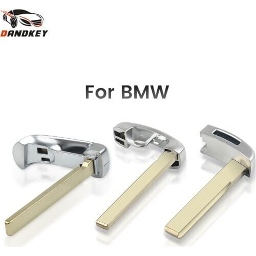 Dandkey For BMW MiNi 3 5 6 7 series X5 X6 New 5 7 Series Emergency Uncut Insert Blank Key Blade Smart Remote Key