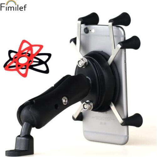 Fimilef Motorcycle Phone Holder Motorbike Rear View Mirror Handlebar Mount Stand Support for Mobile Phone Moto Cell Phone Holder