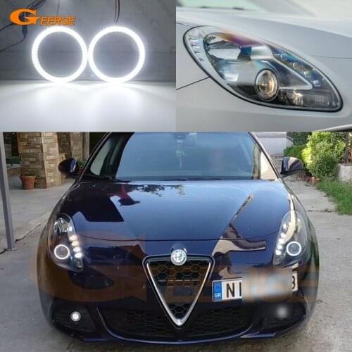For Alfa Romeo Giulietta 2010-2018 Excellent Ultra bright smd led Angel Eyes halo rings Day Light car Accessories