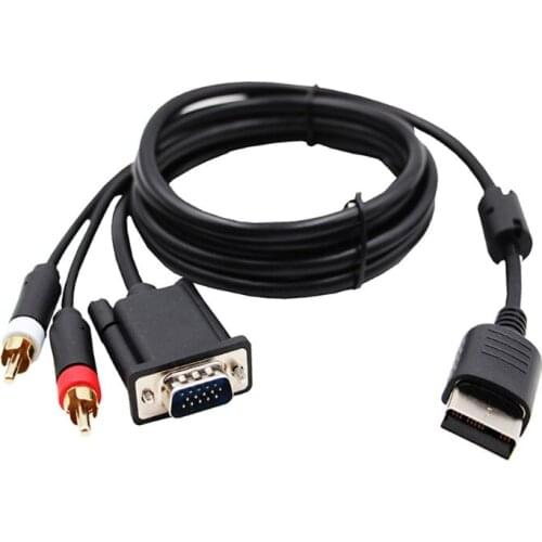 VGA Cable for SG Dreamcast High Definition + 3.5mm To 2-Male RCA Adapter By Irjdksd