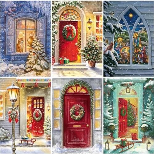DIY Winter Snow Scenic 5D Diamond Painting Full Square Drill Resin Landscape Diamond Embroidery Mosaic Home Decoration Gifts