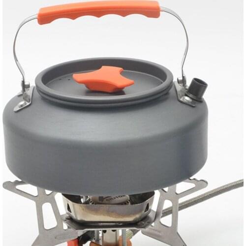 1.1L Outdoor Portable Coffee Pot Camping Teapot Kettle Mountaineering Camping Picnic Aluminum Pot Hanging Pot New