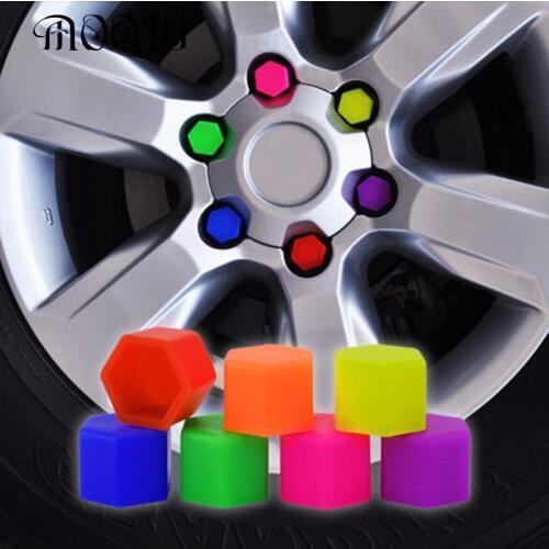 20pcs / lot 17mm silicone nut caps auto motorcycle car wheel nut bolt Hub Car-styling Car interior accessories-Caps