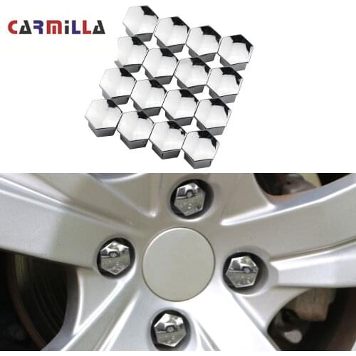 Carmilla ABS Chrome Wheel Hub Caps Dedicated Wheel Screw Anti Protection Cover for Peugeot 208 2008 2014-2019