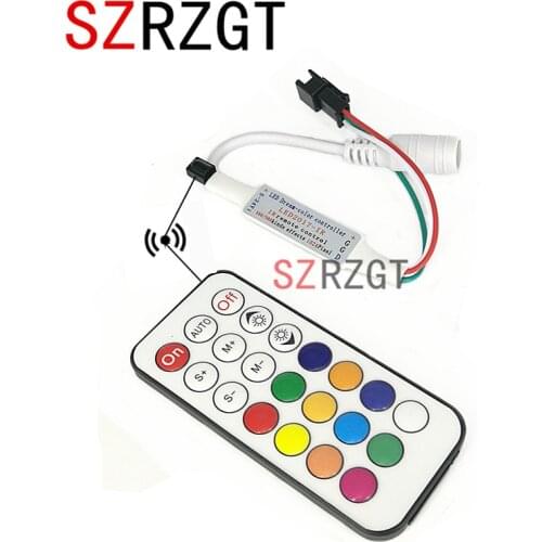 Mini pixel light controller IR21key DC5-24V Led pixel strip light Controller For IC Strip WS2811 WS2812 WS1903 2048 pixel