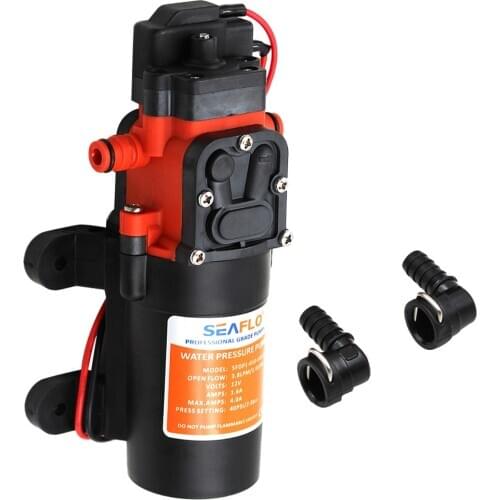 12V Boat Water Pump Micro Electric Diaphragm Water Pressur Pump 1.2 GPM 35PSI Self-priming Water Pumps For RV Car Marine Yacht