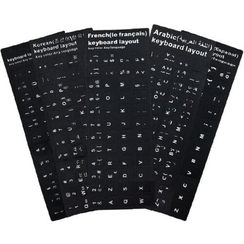 PC Laptop Computer Notebook Keyboard Stickers Russian Spanish English French Japanese Letters Keyboard Film Keyboard Covers