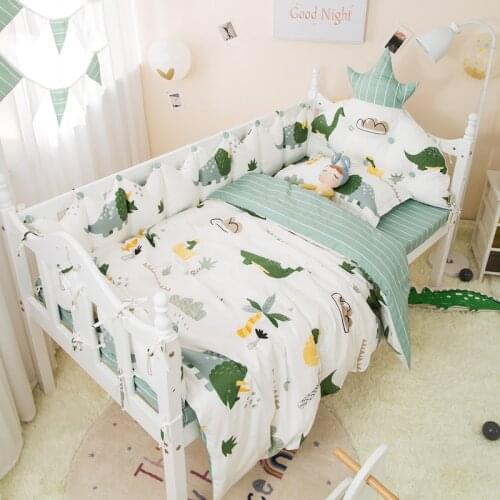 3 pcs/set Bed Covers for Baby Crib Bedding Set Cotton Pillowcase Quilt Cover Bed Sheet for Baby Bed Set Baby Cot Bedclothes