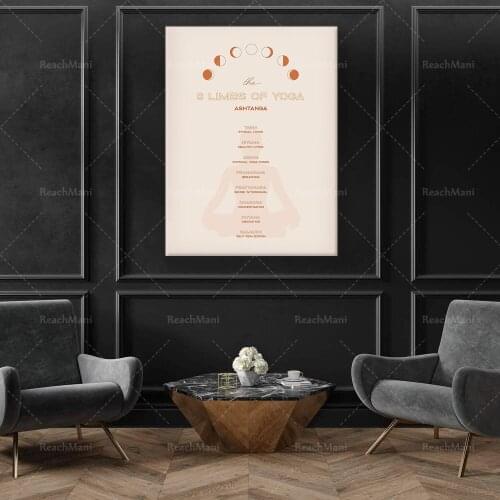 Asthtanga Poster 8 Limbs of Yoga Home Decor Spiritual Decor Yogi Print Printable Wall Art Yoga Lover Gift Zen Poster