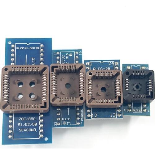 PLCC20 PCC28 PLCC32 PLCC44 programming socket BIOS adapter working for RT809H RT809F programmer ZIF test scoket