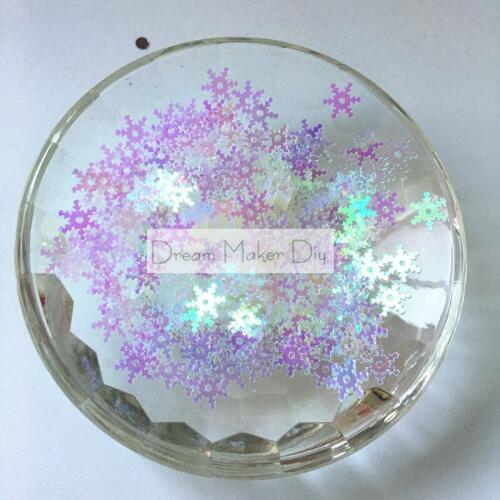 3000pcs 8mm Christmas Snowflake Transparent AB Color Loose Sequins Paillette Sewing For Crafts Scrapbooking Navidad Ornaments