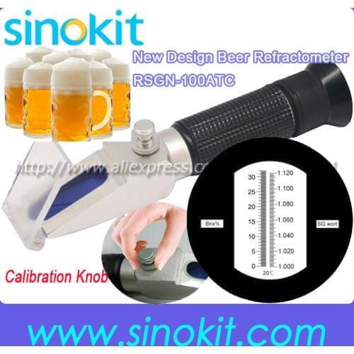 Beer and Brix New Design Calibration knob wine refractometer with CE RSGN-100ATC