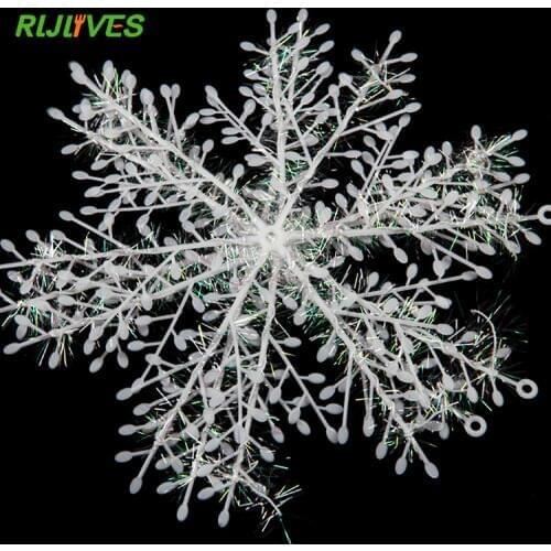 RLJLIVES 30Pcs Christmas Snowflake Holiday Party Festival Decor Snow For Home Decor DIY Craft