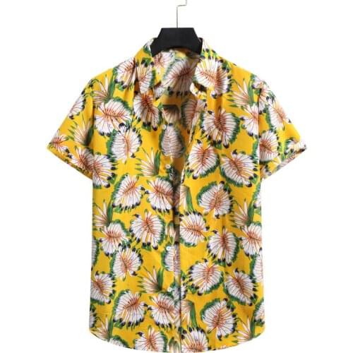 Mens Short Sleeve Tropical Aloha Shirts Hipster Beach Hawaiian Shirt Men Casual Harajuku Floral Shirt Man Camisa Hawaiana Hombre