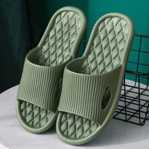 Slippers Mens 2021 Summer Shoes Bathroom Anti-slip Casual Beach Sandals Soft Sole Slide Big Size Female Male Flip Flops