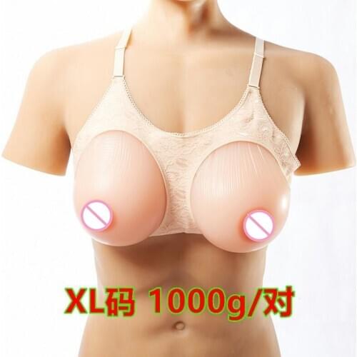 Silicone Fake False Breast crossdresser silicone breast form silicone breast chest prosthesis 1000g (D/E/F ) Free shipping