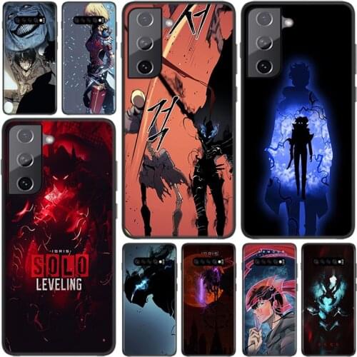 Silicone Cover Solo Leveling Lgris For Samsung Galaxy S21 S20 FE Ultra S10 S10e Lite S9 S8 S7 S6 Edge Plus Phone Case