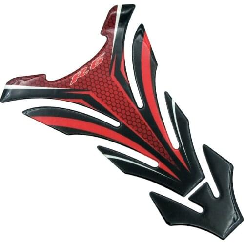 New Motorcycle Carbon-look 3D Resin Reflective Sticker Tank Pad Protector Stickers Fish Bone Decals For Yamaha R6 YZF R 6 YZF-R6