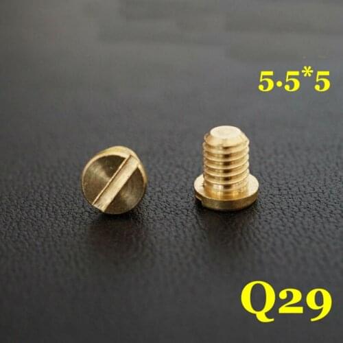 50pc Q29-5.5*5 Solid Brass belt screw Chicago Screw Leathercraft