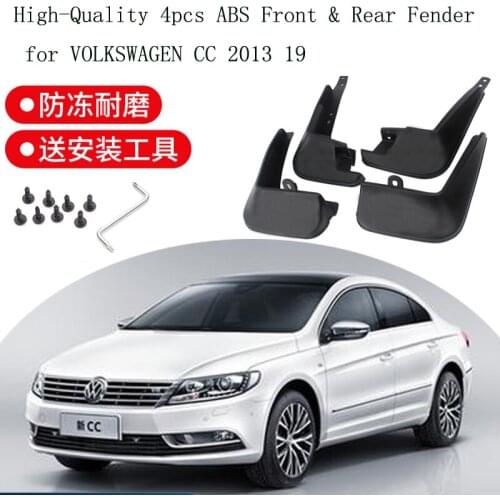 High-Quality 4pcs ABS Front & Rear Fender for VOLKSWAGEN CC 2013 19 Car Mud Flaps Splash Guard Mudguard Mudflaps Accessories