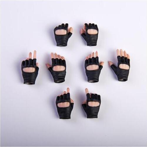 1/6 Black Hand Types Gloves Suntan Hands for 12''Figures Bodies Accessories Gun Hands