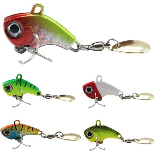 1Pcs Rotating Metal VIB vibration Bait Spinner Spoon Fishing Lures 7g 10g 14g 20g Jigs Trout Winter Fishing Hard Baits Tackle
