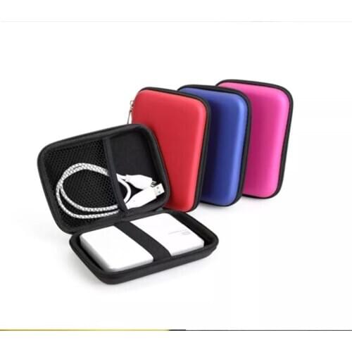 2.5 Inch Portable Leather Zipper Hard Disk Case Pouch Box Carry Usb Cable Case Cover Pouch Earphone Bag Drive Disk Usb Cable