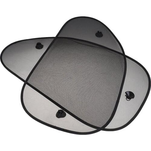 2Pcs Car Sun Visor Rear Side Window Sun Shade Mesh Fabric Sun Visor Shade Cover Shield Anti-UV Auto Sunshade Curtain