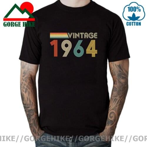 60s Clothing Retro Classic 1964 Birth Year Tee Tops Vintage 1964 men Short Sleeves T-shirt Born in 1964 Birthday Father T shirts