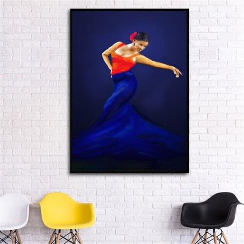 Abstract Oil Painting Dance Posters Vintage Tango Home Decoration Wall Art Pictures Charming Women Party DANCER Art
