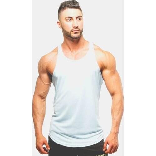 Brand gym clothing cotton singlets bodybuilding stringer tank top men fitness shirt muscle guys sleeveless vest Tanktop