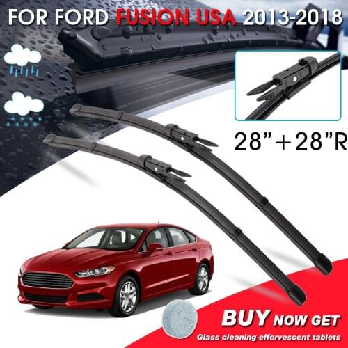 BROSHOO Car Fornt Window Windshield Wipers Blade For Ford Fusion USA 28"+28"R LHD&RHD Car Model Year 2013-2018 Auto Accessories