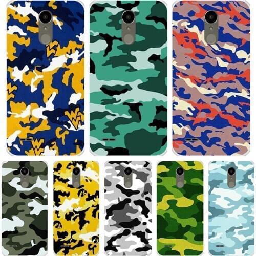 Phone Case For LG K10 2017 Soft TPU Silicone Camouflage Military Camo Patterned Back Cover For LG K 10 2017
