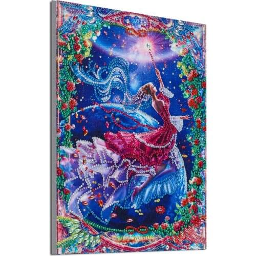 DIY Lady Princess 5D Diamond Painting Cross Stitch Special Shape Rhinestone Partial Diamond 10 Styles Cusack