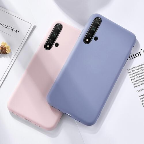 For Huawei Nova 5T Case Soft TPU Shockproof Covers Skin Touch Liquid Silicone Cases For Huawei Nova5T Nova 5T Phone Case Cover