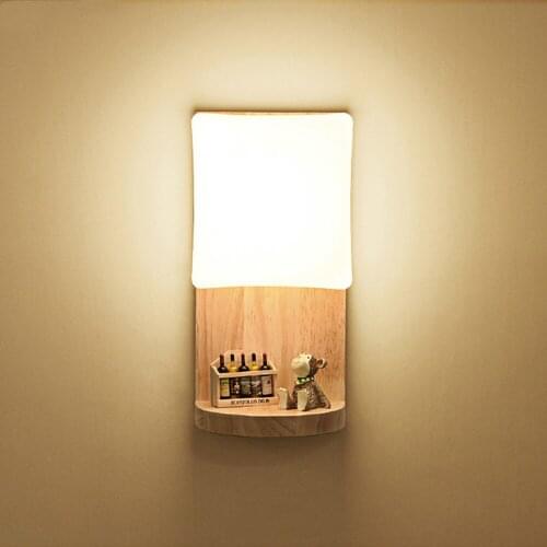 E27 Holder Wall Lamps for Bedside Lamps wooden Light Stair Lighting Home Decor 110V/220V Lighting fixture lw510444py