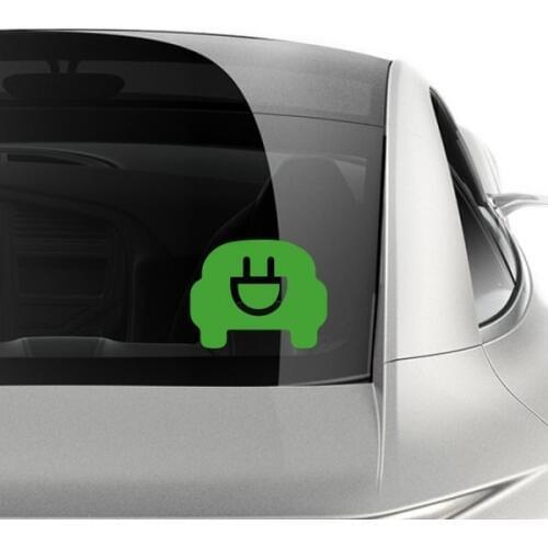 Environment Friendly Electric Car Symbols Sticker Vinyl Car Decoration Home Decor Easy To Apply Removable Durable